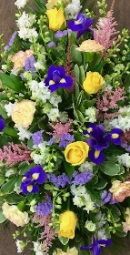Soft Shades single ended funeral spray